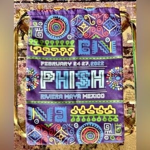 Colorful Phish Riviera Maya Mexico Drawstring Bag